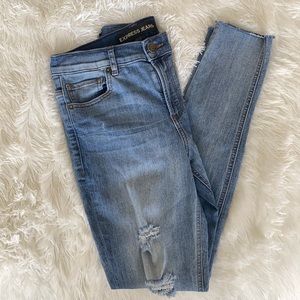 Express Denim Ankle High Rise Legging